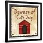 Beware of Cute Dog-null-Framed Art Print