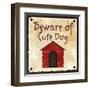 Beware of Cute Dog-null-Framed Art Print