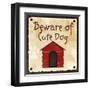 Beware of Cute Dog-null-Framed Art Print