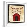 Beware of Cute Dog-null-Framed Art Print