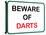 Beware of Darts-null-Stretched Canvas