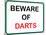 Beware of Darts-null-Mounted Poster