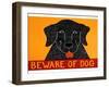 Beware Of Dog Black-Stephen Huneck-Framed Giclee Print