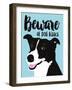 Beware of Dog Kisses-Ginger Oliphant-Framed Art Print