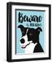 Beware of Dog Kisses-Ginger Oliphant-Framed Art Print