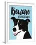 Beware of Dog Kisses-Ginger Oliphant-Framed Art Print