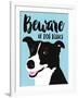 Beware of Dog Kisses-Ginger Oliphant-Framed Art Print