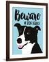 Beware of Dog Kisses-Ginger Oliphant-Framed Art Print