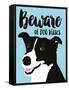 Beware of Dog Kisses-Ginger Oliphant-Framed Stretched Canvas