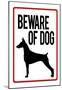 Beware of Dog Sign Art Print Poster-null-Mounted Poster