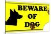 Beware of Dog Sign-ValentinT-Stretched Canvas