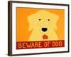 Beware Of Dog Yellow-Stephen Huneck-Framed Giclee Print