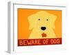 Beware Of Dog Yellow-Stephen Huneck-Framed Giclee Print