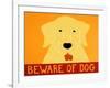 Beware Of Dog Yellow-Stephen Huneck-Framed Giclee Print