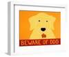 Beware Of Dog Yellow-Stephen Huneck-Framed Premium Giclee Print