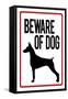 Beware of Dog-null-Framed Stretched Canvas