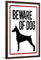 Beware of Dog-null-Framed Art Print