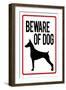 Beware of Dog-null-Framed Art Print