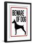 Beware of Dog-null-Framed Art Print