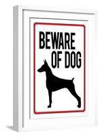 Beware of Dog-null-Framed Art Print