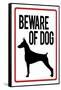 Beware of Dog-null-Framed Stretched Canvas