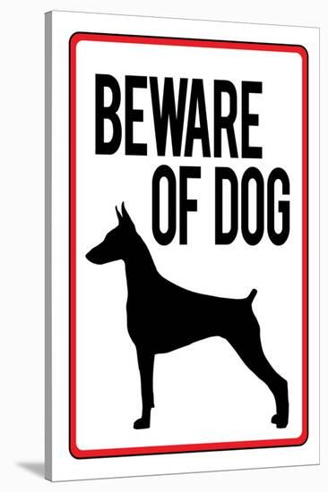 Beware of Dog-null-Stretched Canvas