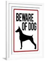 Beware of Dog-null-Framed Art Print