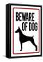 Beware of Dog-null-Framed Stretched Canvas