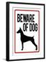 Beware of Dog-null-Framed Art Print