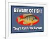 Beware of Fish-Mark Frost-Framed Giclee Print