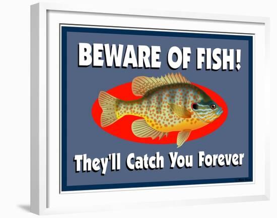 Beware of Fish-Mark Frost-Framed Giclee Print