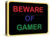 Beware of Gamer-null-Stretched Canvas