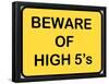 Beware of High 5's-null-Framed Poster