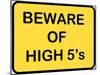 Beware of High 5's-null-Mounted Poster