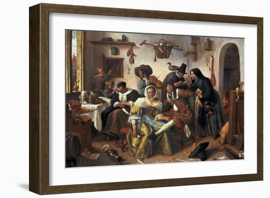 Beware of Luxury, circa 1663-Jan Havicksz. Steen-Framed Giclee Print