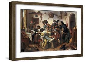 Beware of Luxury, circa 1663-Jan Havicksz. Steen-Framed Giclee Print