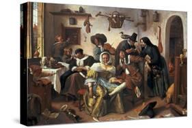 Beware of Luxury, circa 1663-Jan Havicksz. Steen-Stretched Canvas