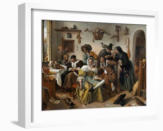 Beware of Luxury ("In Weelde Siet Toe")-Jan Havicksz. Steen-Framed Giclee Print