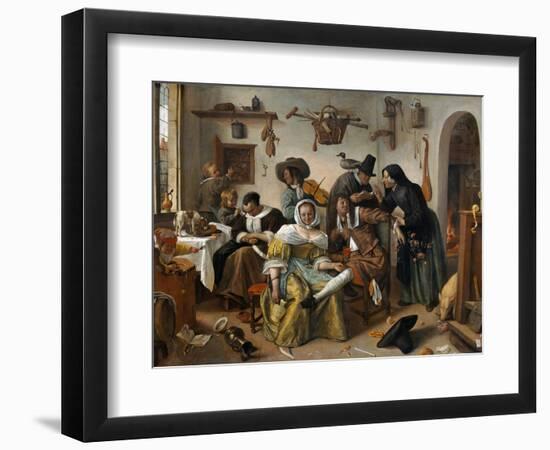 Beware of Luxury ("In Weelde Siet Toe")-Jan Havicksz. Steen-Framed Giclee Print