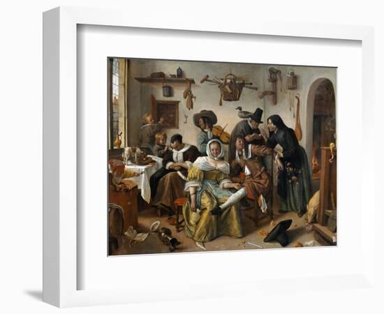 Beware of Luxury ("In Weelde Siet Toe")-Jan Havicksz. Steen-Framed Giclee Print