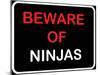 Beware of Ninjas-null-Mounted Poster