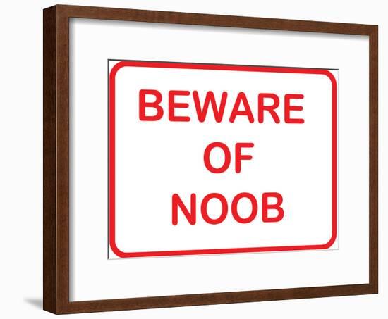 Beware of Noob-null-Framed Poster