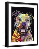 Beware of Pit Bulls-Dean Russo-Framed Giclee Print