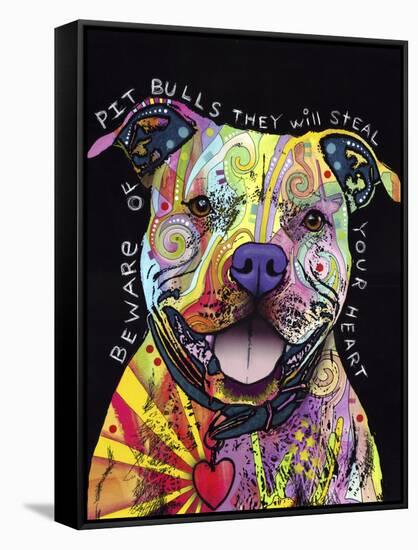 Beware of Pit Bulls-Dean Russo-Framed Stretched Canvas