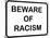 Beware of Racism-null-Mounted Poster