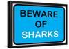 Beware of Sharks-null-Framed Poster