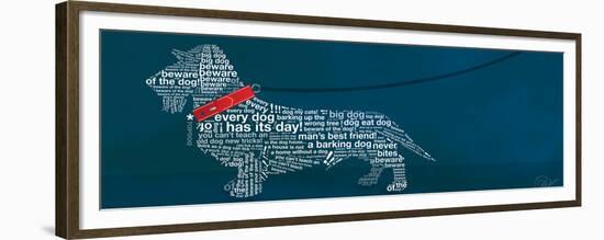 Beware of the Dachshund Dog-Dominique Vari-Framed Premium Giclee Print