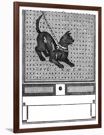 Beware of the Dog Mosaic-null-Framed Art Print