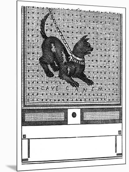 Beware of the Dog Mosaic-null-Mounted Art Print