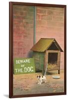 Beware of The Dog-null-Framed Art Print